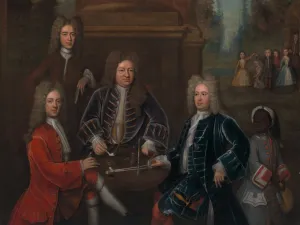  Attributed to John Verelst, ca. 1675–1734, Dutch, active in Britain (by 1697), Elihu Yale with Members of his Family and an Enslaved Child, ca. 1719, Oil on canvas, Yale Center for British Art, Gift of Andrew Cavendish, eleventh Duke of Devonshire, B1970.1.
